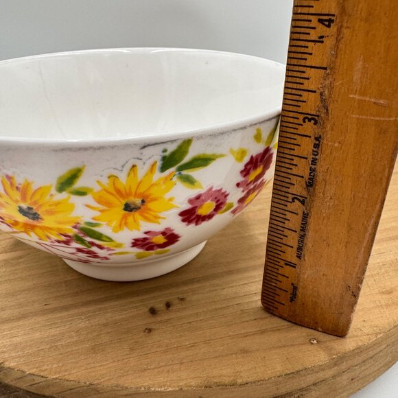 ANTHROPOLOGIE Multi-Color Floral Oversized Latte Mug cup tea coffee large flower - Picture 9 of 11